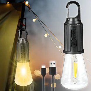 Лампочка з акумулятором + карабін, від USB, BL HK-169C / Підвісна LED лампочка / Ліхтар для кемпінгу sp9061 фото