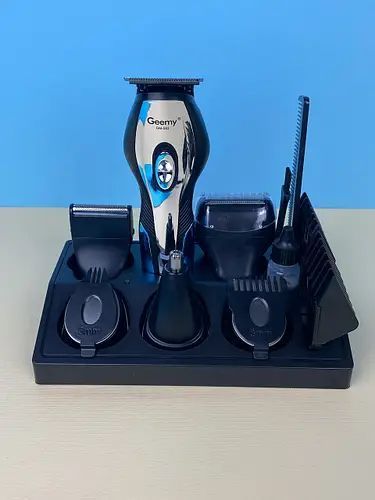 Акумуляторна машинка бритва та триммер в одному USB зарядку з індикатором + підставка 2125520 фото