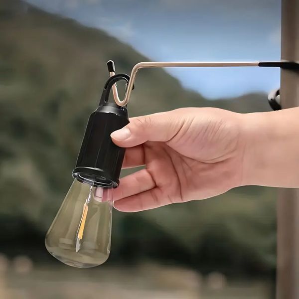 Лампочка з акумулятором + карабін, від USB, BL HK-169C / Підвісна LED лампочка / Ліхтар для кемпінгу sp9061 фото