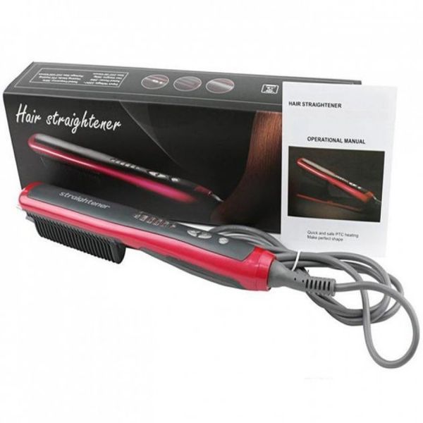 Електрична гребінець-випрямляч FAST HAIR STRAIGHTENER ASL-908 з функцією іонізації 54012546 фото