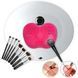 Килимок для чищення та миття косметичних кистей Brush Spa Силіконовий килимок для ефективного очищення кистей для макіяжу spB1358 фото 3