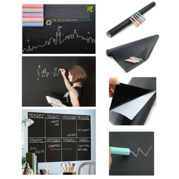 Самоклеюча плівка для малювання крейдою Black Board Sticker G656123 фото
