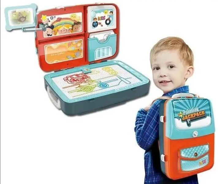 Навчальний набір для малювання у валізці Backpack Packing 3in1 рожевий 2123840 фото