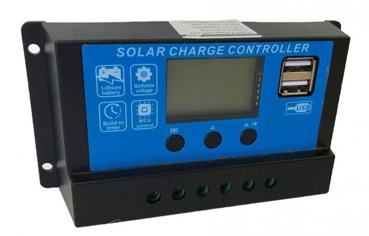 Контролер заряду сонячний 10А 12/24В OTS з дисплеєм та USB PWM G458 фото