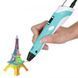 3D ручка з LCD дисплеєм та набором еко пластику для 3Д малювання 3D Pen Blue 1124 фото 4