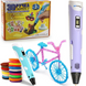 3D ручка з LCD дисплеєм та набором еко пластику для 3Д малювання 3D Pen Blue 1124 фото 2