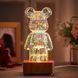 3D лампа Кришталевий Ведмедик Феєрверк Ведмідь Bearbick декоративний скляний нічник світлодіодний світильник 16 кольорів LED 5052244 фото 1