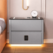 Тумба QYJXF02 з екошкіри з LED підсвічуванням, USB, датчик руху, бездротова зарядка, Bluetooth-аудіо Сіра M17587 фото 2