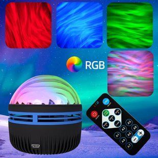 Ночник-проектор RGB та пульт ДК, від USB, AT-0 / Світлодіодна лампа AZ-1151 фото