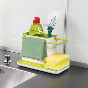 Універсальний органайзер для кухні на раковину 3 в 1 DAILY USE, для щіток, губок, мила та рушників pr25631456 фото