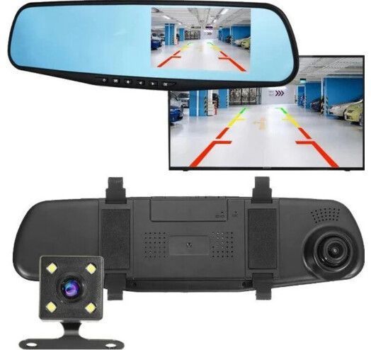 Автомобільний реєстратор-дзеркало Blaсkbox DVR AK47 з камерою заднього виду 20500000043 фото