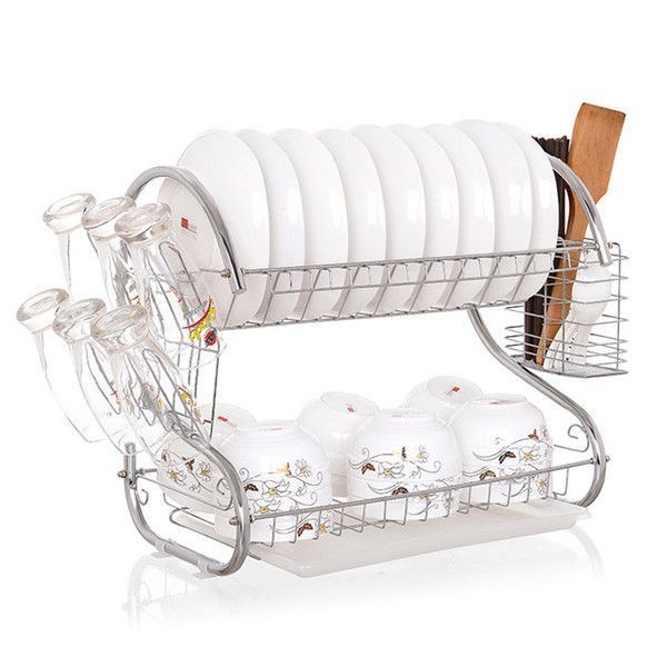 Стійка для зберігання посуду kitchen storage rack, сушарка для посуду pr000963 фото