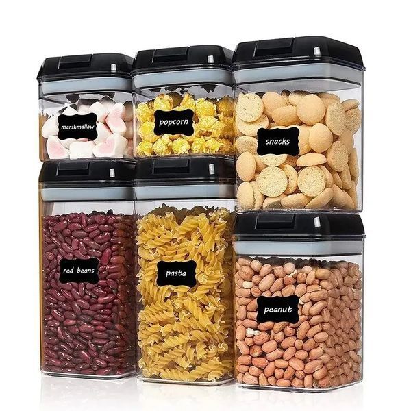Органайзер для сипучих Food Storage Container 6 Контейнерів | Набір пластикових контейнерів для круп 5096545 фото