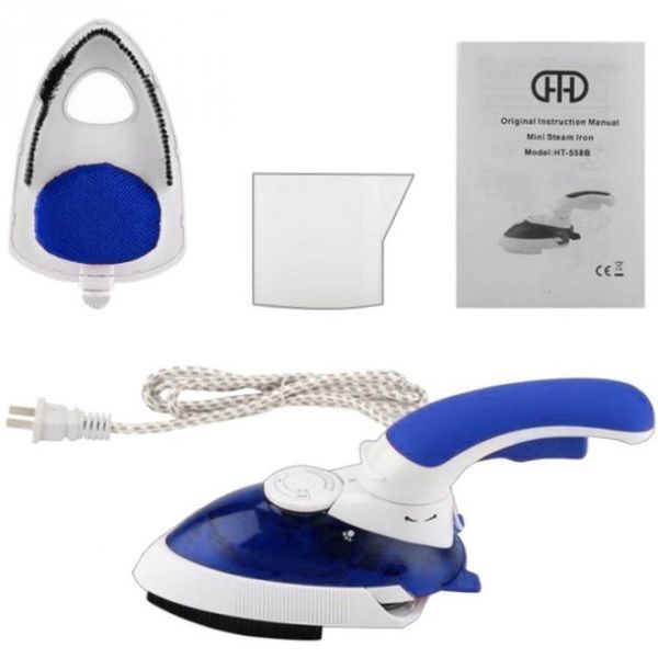 Ручний паровий відпарювач Mini Steam Iron HT-558B - компактна дорожня парова праска зі щіткою 201452013 фото