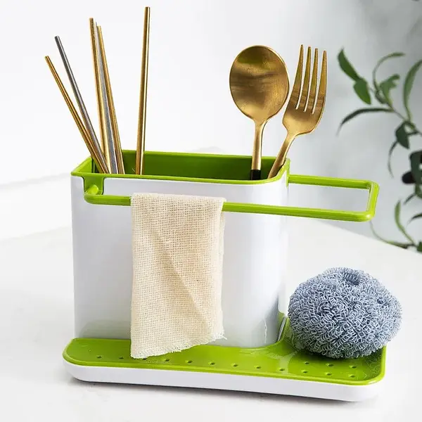 Універсальний органайзер для кухні на раковину 3 в 1 DAILY USE, для щіток, губок, мила та рушників pr25631456 фото