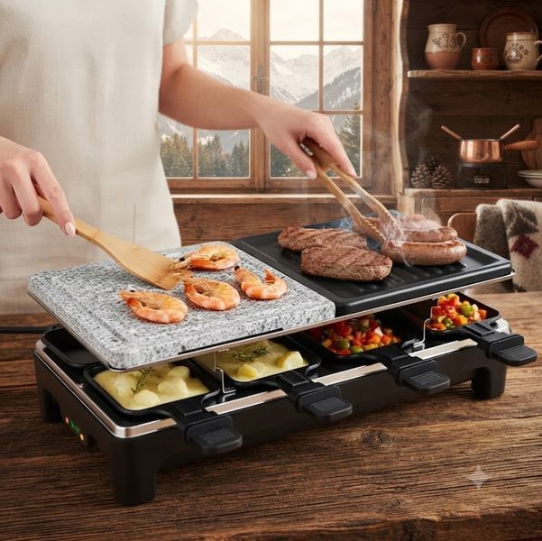 Приготування на грилі Cheese Grill Machine R.5425 RAF / Електрогриль відкритий з антипригарним покриттям Електричний гриль 1500 Вт 2054972 фото