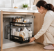 Кухонний стелаж-сушарка для посуду миючого Storage rack AND-103-30-10pcs / Органайзер для кухонного приладдя / Дворівневий органайзер для зберігання 2054291 фото 2