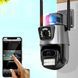 Вулична охоронна поворотна WIFI камера Dual Lens Zoom 8MP сирена, зум, віддаленим доступом онлайн 8MP фото 3