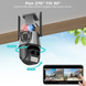 Вулична охоронна поворотна WIFI камера Dual Lens Zoom 8MP сирена, зум, віддаленим доступом онлайн 8MP фото 4