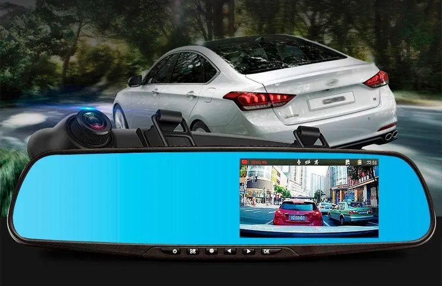 Автомобільний реєстратор-дзеркало Blaсkbox DVR AK47 з камерою заднього виду 20500000043 фото