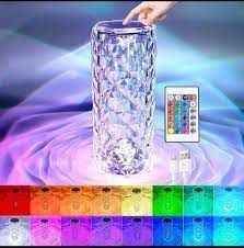 Настільна лампа Роза з пультом RGB Crystal Rose. Проекційний світильник-торшер нічник rose diamond table lamp кристал Matrix2201 фото