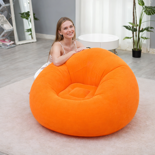 Надувне крісло-пуф Inflatable Sofa / Надувне крісло-мішок 110&times;110&times;85 см Помаранчевий G6820/1 фото