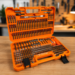 Набор бит и насадок Amartisan с трещоткой и удлинителями 258 предметов в кейсе VEN-1674 фото