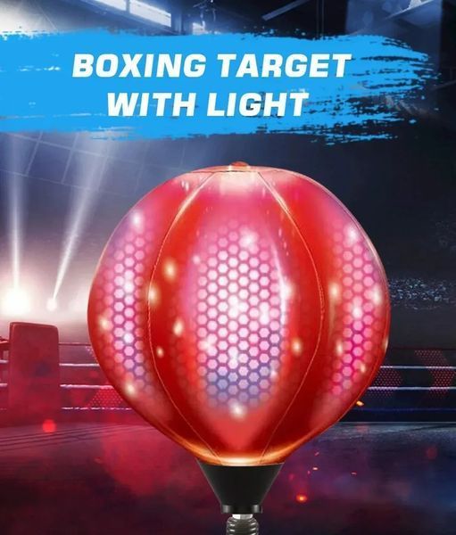 Боксерська груша на стійці з LED-підсвічуванням, рукавичками та насосом / Дитячий боксерський ігровий набір що світиться 107см G5737 фото