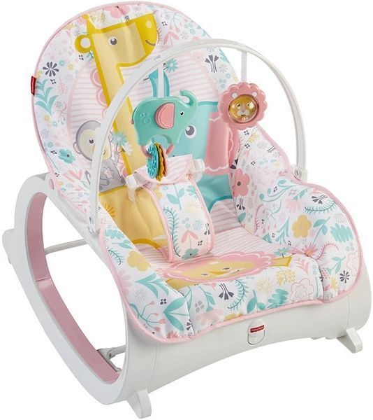 Дитяче крісло-гойдалка Fisher Price / Дитячий шезлонг з музичною підвіскою та регульованою спинкою 5094769 фото