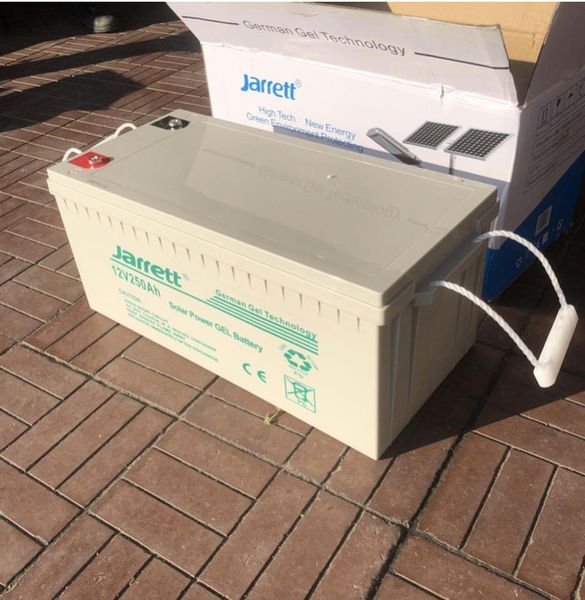 Гелевый аккумулятор 250 ампер 12V, 250Ah для котла Jarrett / Акумуляторна батарея для сонячних панелей, ДБЖ sp68965700 фото