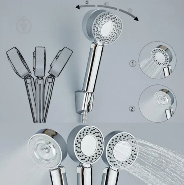 Насадка для душу двостороння 3 режими Multifunctional Faucet 9006 5402585451 фото