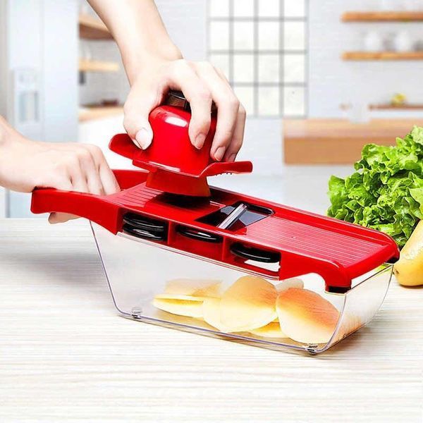 Овочерізка, тертка Mandoline Slicer 6 in 1 c контейнером, слайсер, тертка pr00012547 фото
