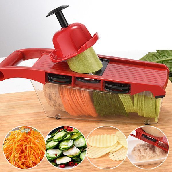 Овочерізка, тертка Mandoline Slicer 6 in 1 c контейнером, слайсер, тертка pr00012547 фото