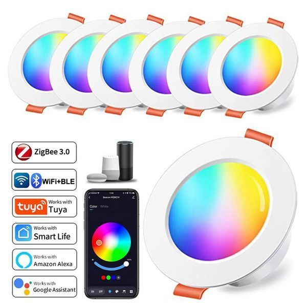 Світильник розумний Tuya Smart LED WiFi вбудований 2700-6500 K 10W MA-281 фото
