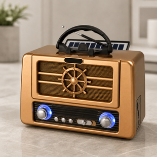 Радиоприемник аккумуляторный Golon RX-BT8080 Bluetooth/USB с солнечной панелью sp9154 фото