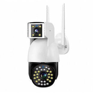 Бездротова Камера DUAL CAMERA P12 WIFI IP 360/90 V380PRO 3+3.0mp Поворотна вулиця з датчиком руху sp8760 фото