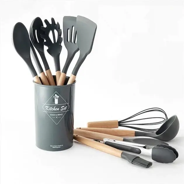 Набір кухонного приладдя силіконовий Kitchen Set RB-2239 фіолетовий (12 предметів) RB2239\4 фото