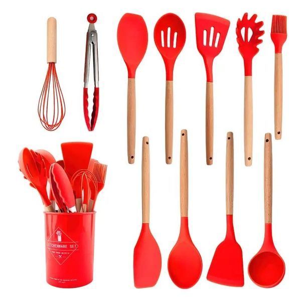 Набір кухонного приладдя силіконовий Kitchen Set RB-2239 фіолетовий (12 предметів) RB2239\4 фото