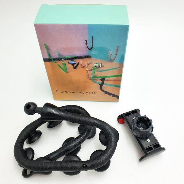 Гнучкий тримач для телефону із присосками Cute Worm Lazy Holder pr3236914 фото
