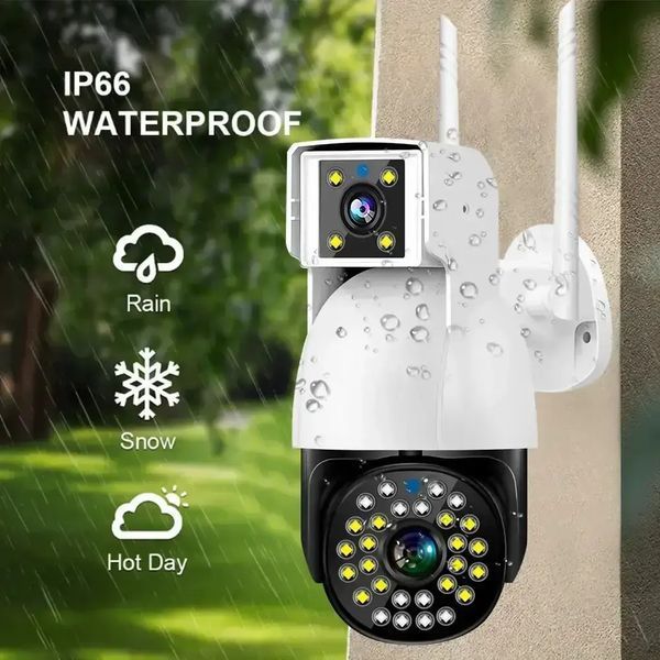 Бездротова Камера DUAL CAMERA P12 WIFI IP 360/90 V380PRO 3+3.0mp Поворотна вулиця з датчиком руху sp8760 фото