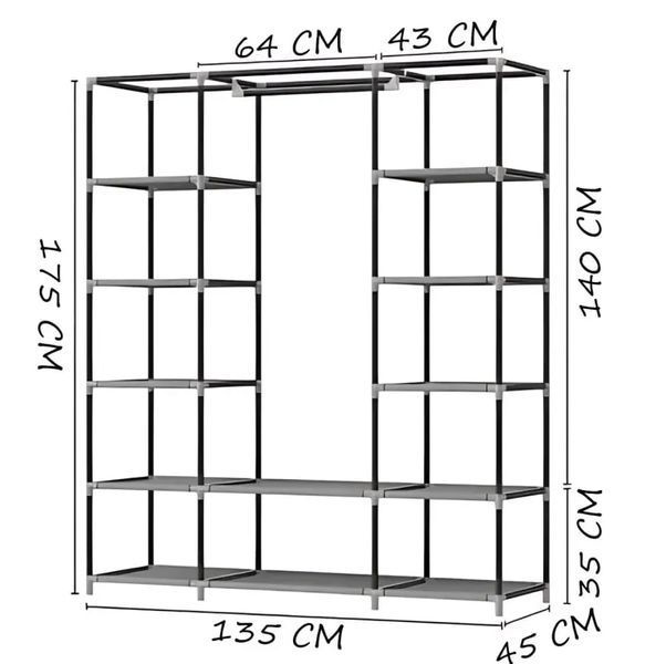 Тканинна шафа HCX Storage Wardrobe 88130 2051052 фото