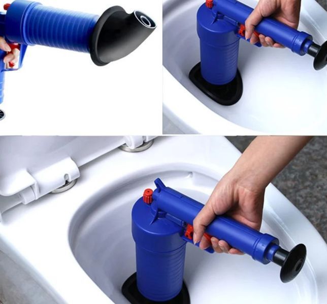 Toilet dredge GUN BLUE очищувач каналізації високого тиску Плунжер для раковини високого тиску pr1988336 фото