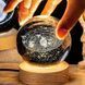 Світлодіодна кришталева куля, декоративна універсальна 3D нічниця, кришталева куля "Серце" Jam11414 фото 5