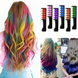Набір крейди для волосся 6 шт Hair chalk Різнокольорові барвники гребінець для дітей та дорослих VEN0603 фото 4