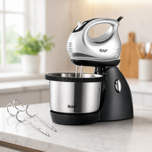 Миксер ручной с чашей Egg beater R.6628 RAF / Кулинарный миксер для теста 1000 Вт 2055201 фото