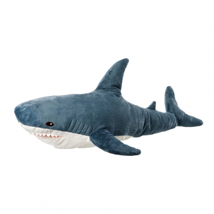Дитяча м'яка плюшева антистрес іграшка-подушка обіймашка Shark Doll "Акула" 80 см EL-2117-15 фото