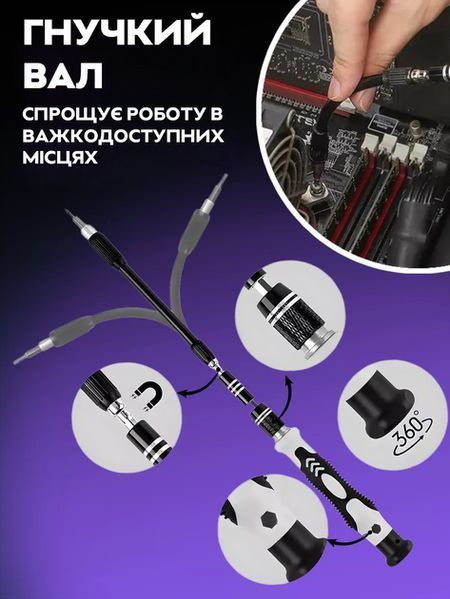 Набір викруток 115 в 1 для ремонту електроніки / Набір інструментів прецизійних викруток Ultimate 115-в-1 для електроніки 44091083 фото