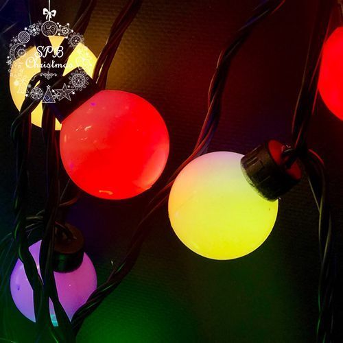 RGB вулична гірлянда 10 Е27 IP44 чорна 10 метрів Horoz CARNAVAL-F10 з лампами Feron комплект М16217 фото