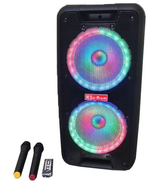 Портативна колонка Su-Kam 1010 + 2 мікрофони + BT 12v220v sp7072 фото
