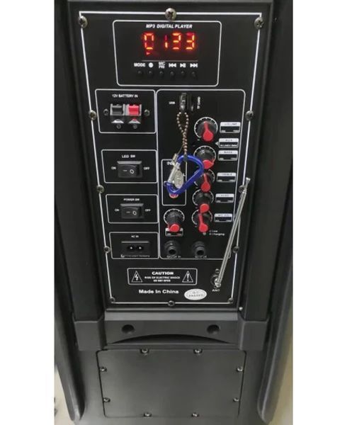 Портативна колонка Su-Kam 1010 + 2 мікрофони + BT 12v220v sp7072 фото
